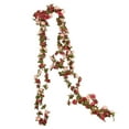 thumbnail image 1 of Artificial Rose Vine, 2.4M, Autumn Pink., Artificial Peony Flower Garland Red Hanging Vines Wedding Arch Wall Decor, 1 of 9
