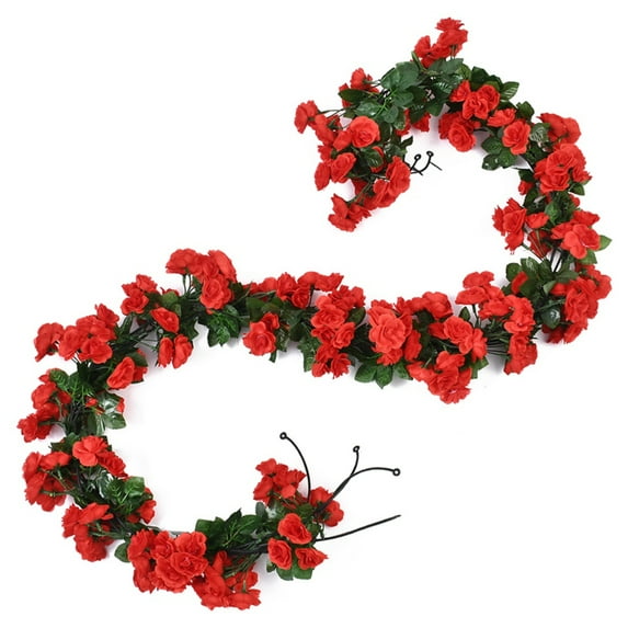 Artificial Rose Vine, 7.9 Ft Hanging Flower Garland for Room Decor Wall Backdrop Wedding Arch Party Background