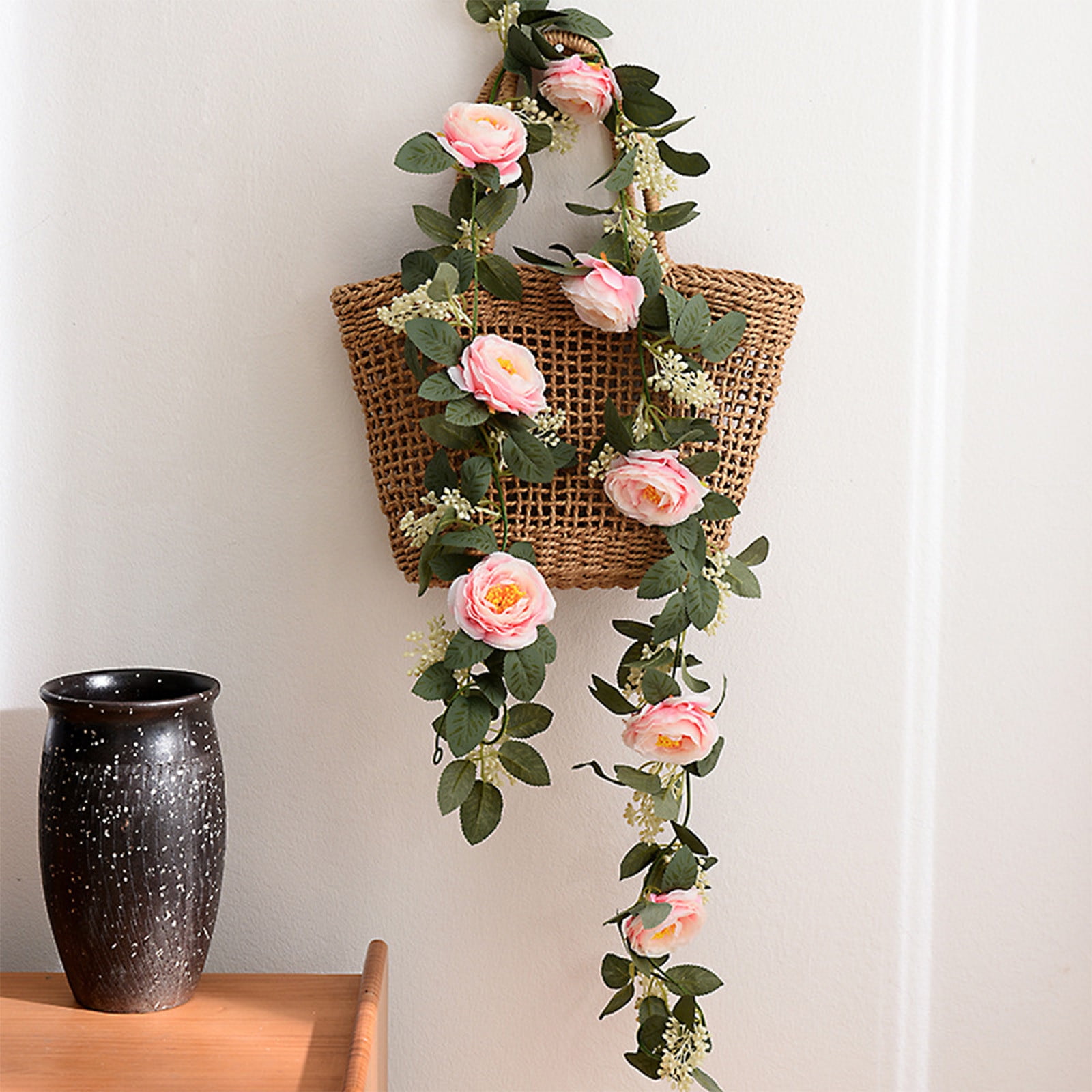 Artificial Rose Vine Fake Flower Garland Fake Silk Rose Hanging Vine Artificial Rose Vine Fake Flower Garland Fake Silk Rose Hanging Vine