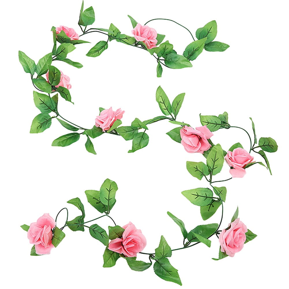 Artificial Rose Vine Fake Flower Garland For Wedding Party Background