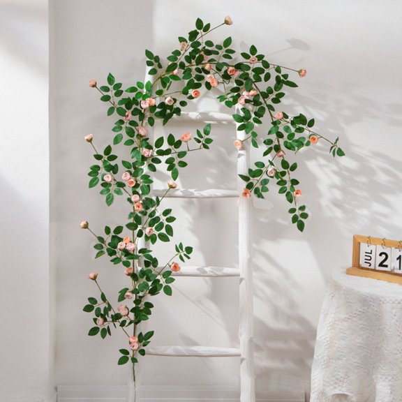 Artificial Rose Vine - Fake Flower Garland Hanging Roses for Wedding Home Decor