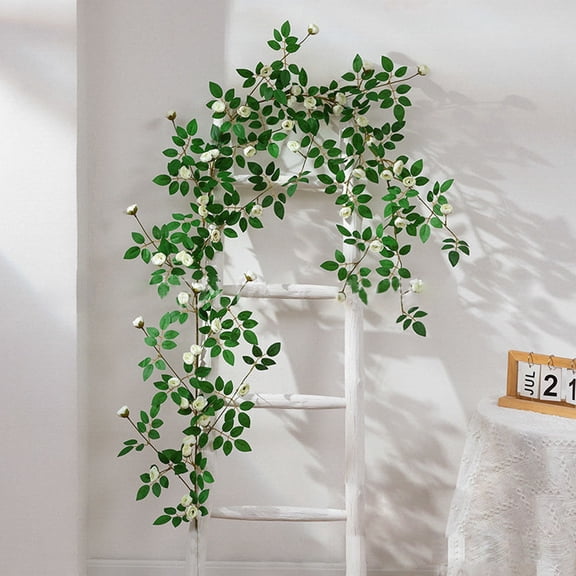 Artificial Rose Vine - Fake Flower Garland Hanging Roses for Wedding Home Decor