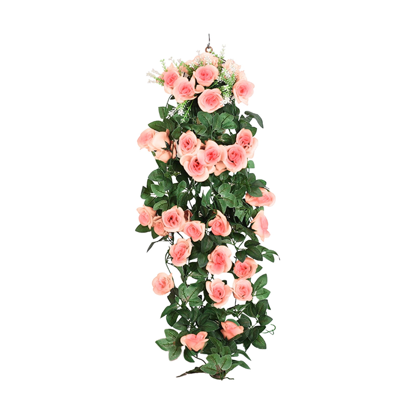 Artificial Rose Vine Garland, Hanging Faux Flower Decor for Ceiling ...