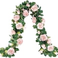 thumbnail image 1 of Artificial Rose Vine Garland, Lifelike Silk Rose Hanging Vine for Wedding Arch, Garden Background, Party Decor, Home Wall, Indoor Outdoor Floral Arrangement, 1 of 4