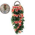 thumbnail image 1 of Artificial Rose Vine Hanging Plants Fake Flower Outdoor Flowers Fake Hanging Flower, UV Resistant for Indoor Outside Garden Porch Window, 1 of 6