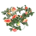 thumbnail image 1 of Artificial Rose Vine Silk Flower Garland Fake Hanging Plants for Indoor Outdoor Home Wedding Arch Garden Wall Decor 16 Heads Artificial Rose Flower Vines Home Decor, 1 of 8