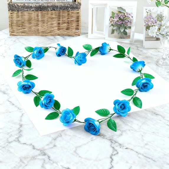 Artificial Rose Vines, Fake Flower Garland for Wedding Arch, Exhibition Hall, Wall, Background, Garden, Hanging Floral Ivy Garland, Home Decor, 90 inch