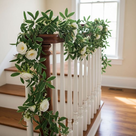 Artificial Rose Vines with Green Leaves, Hanging Flower Rattan for Wedding Backdrop and Home Decoration, Fake Rose Plant Vines for Arch Party Wall Ceiling Decor