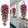 thumbnail image 1 of Artificial Rose Vines for Wall Decoration - 100cm Plastic Faux Hanging Plants for Indoor & Outdoor Use - Perfect for Weddings, Balconies, Porches, and Gardens - Available in Red, Pink,Hot pink, 1 of 5