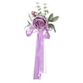 thumbnail image 1 of Wedding Aisle Decorations Artificial Flowers - Rose Chair Back Decor with Ribbons for Wedding Ceremony - Pew Flowers, Wedding Chair Decorations for Reception, Party & Photography Props, 1 of 5
