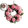 thumbnail image 1 of Artificial Rose Wreath - 13.7 Inch Front Door Wreath with Hydrangea Leaves for Spring, Valentine's, Mother's Day, Wedding & Home Decor, 1 of 4