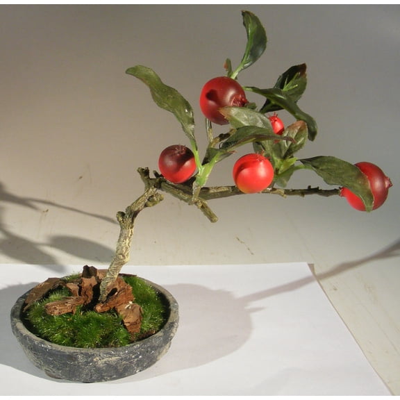 Artificial Rosehip Bonsai Tree Plant