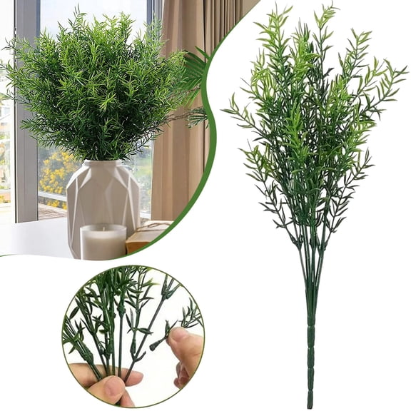Artificial Rosemary Plants & Greenery - 14 Inch Fade Resistant Plastic Shrubs for Indoor/Outdoor Wedding, Farmhouse, Patio & Home Decoration, By Preplabs