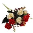thumbnail image 1 of Artificial Roses, 12 Head Small Silk Rose Flowers for Wedding Centerpieces, Home Decor, Christmas Table Decorations, Plastic Plants for Vase, Party & Hotel Decor,1pc, 1 of 7