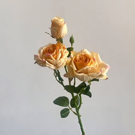 Artificial Roses – 21.7" Long Stem Garden Roses – Lifelike Faux Silk Flowers for Wedding Bouquets, Home Décor, Centerpieces & Floral Arrangements
