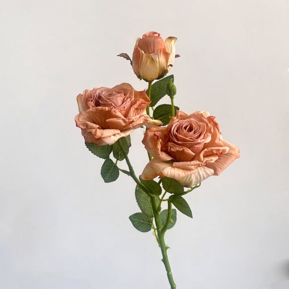 Artificial Roses – 21.7" Long Stem Garden Roses – Lifelike Faux Silk Flowers for Wedding Bouquets, Home Décor, Centerpieces & Floral Arrangements