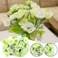 thumbnail image 1 of Artificial Roses 21 Heads 1 Bunch White with Long Stems for Wedding Bouquets, 1 of 8
