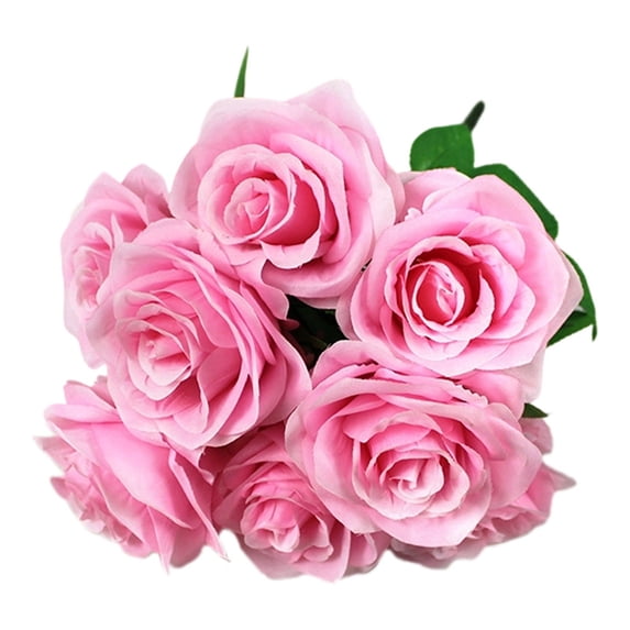 Artificial Roses Flowers 10 Heads Bouquet, Fake Silk Roses Arrangement for Wedding Party Home Decor, Centerpiece Vase Fillers, 1 Bunch of Artificial Flowers