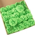 thumbnail image 1 of Artificial Roses Flowers Fake Roses with Stems Real Touch Foam Flowers for DIY Wedding Bouquet Baby Shower Centerpiece Floral Arrangement Party Home Decor(Hunt Green), 1 of 5