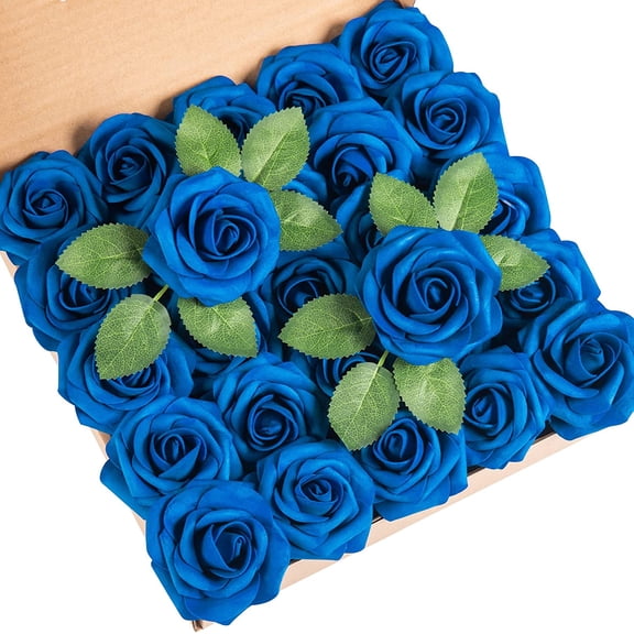Artificial Roses Flowers Fake Roses with Stems Real Touch Foam Flowers for DIY Wedding Bouquet Baby Shower Centerpiece Floral Arrangement Party Home Decor(Hunt Green)