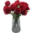 thumbnail image 1 of Artificial Roses Flowers for Flower Arrangement, Silk Red Rose Bouquet for Home Decoration, Faux Roses for Valentine's Day Parties and Wedding Decoration (Red, ), 1 of 5