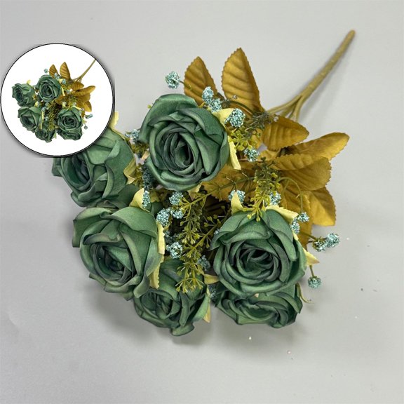 Artificial Roses - Lifelike Single Stem Fake Roses with Petal Texture, Fade-Resistant Silk Flower for Wedding Decor, Home Vase Arrangements, Party Centerpieces