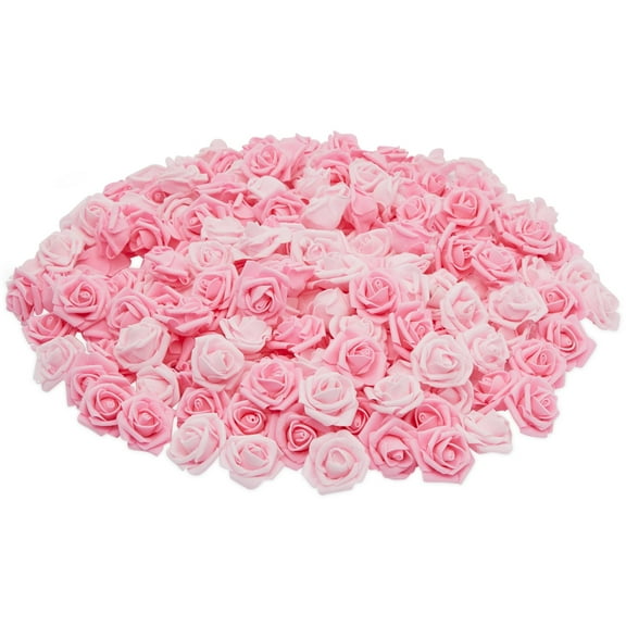 Bright Creations Artificial Roses - Foam Rose Heads & Flowers for Crafts - Faux Roses for Wedding Cake Flowers - 2 Inch Mixed Pink, Pack of 200
