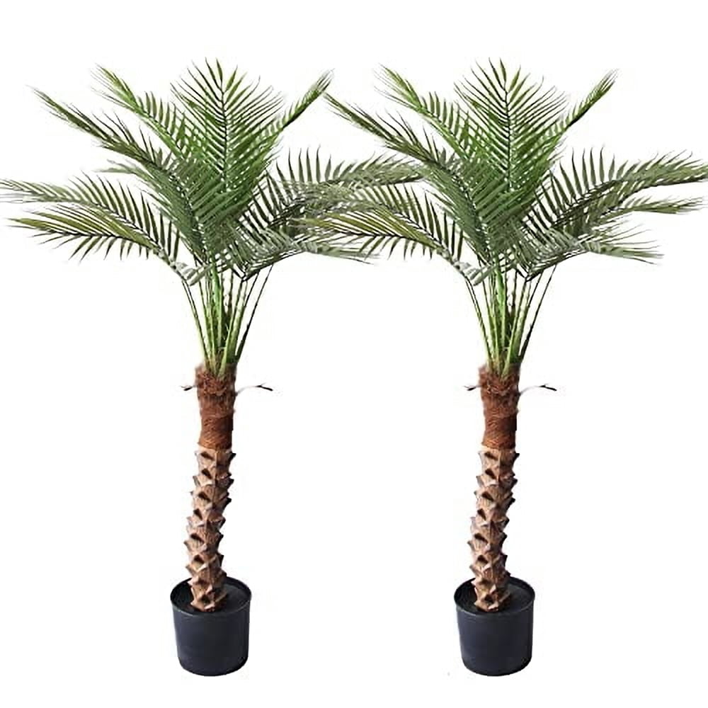 Artificial Sago Palm Tree 4.3FT Large Fake Palm Plant with 15 Trunks