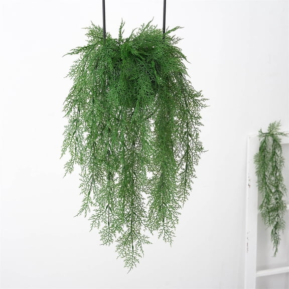 Artificial Scindapsus Vines Greenery, 2 Branch Fog Grass Hanging Plant for Home Kitchen Garden Party Decor, 1 Pack