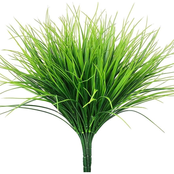 Artificial Shrub, Fake Plants Greenery Simulation Bush Viworld Spring Grass Leaves Plastic Indoor Outdoor Outside Home Garden Office Bedroom Verandah Wedding Decor Decoration Planter Filler 4 Pcs