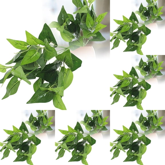 Artificial Shrubs Green Bushes 13 Inch, Grass Greenery Stems for Indoor Outdoor Home Garden, Wedding Table Centerpieces Patio Porch Window Box Office Decor, 6PCS