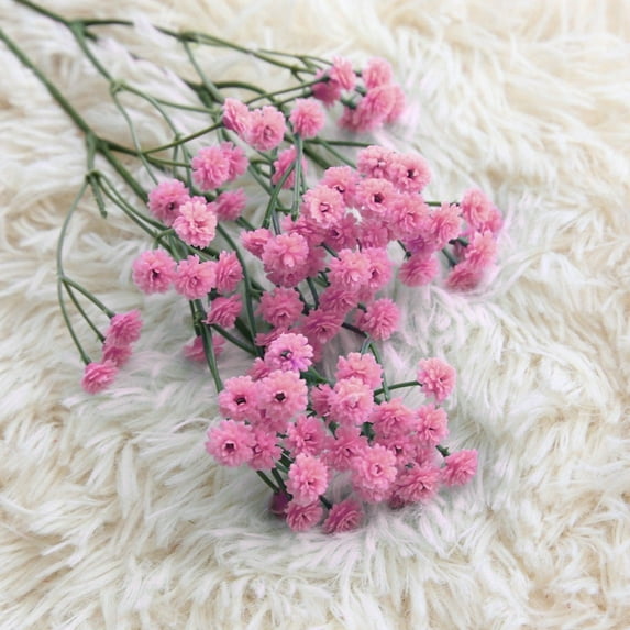 Artificial Silk Baby's Breath Flowers - 65cm Tall Realistic Fake Floral Bouquet | Wedding Decor, Party Centerpiece, Home & Office Decoration | Green & White