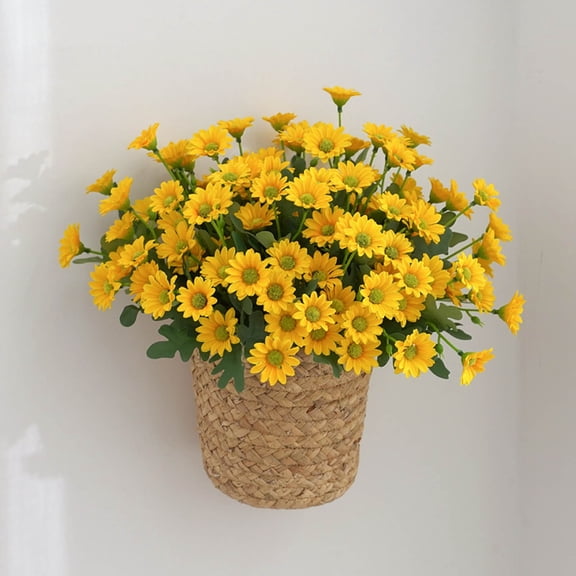 Artificial Silk Chamomile Bouquet for Wedding Home Decoration, Small Fresh Flower Arrangement