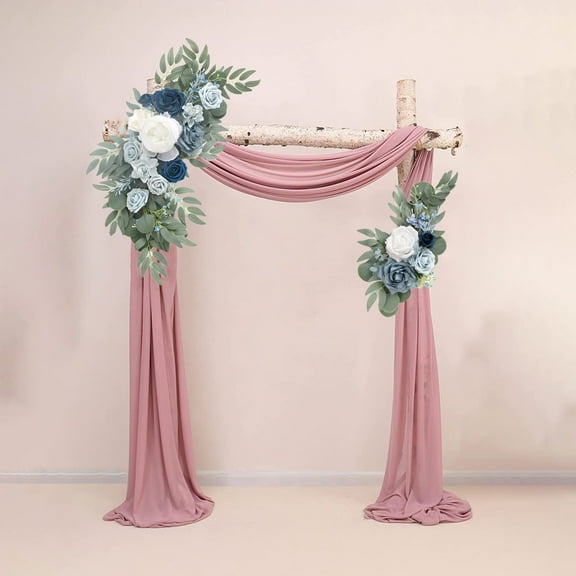 Artificial Silk Flower Arch Swag with Clips for Wedding Decorations and Party Events