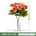 thumbnail image 1 of Artificial Silk Flower Arrangement 12.6x7.09in Indoor Outdoor Home Decor | Wedding Party Decoration Plastic Simulation Flowers (Orange)​, 1 of 1