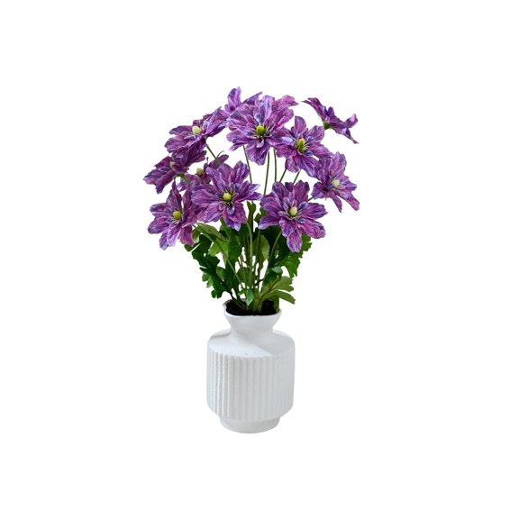 Artificial Silk Flower Bonsai Tree Lifelike Flowering Crabapple in Plastic Pot Home Office Desktop Decor Wedding Centerpiece 17 Inch Tall Faux