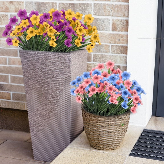 Artificial Silk Flower Bouquet Realistic Fake Roses for Living Room Bedroom Dining Table Centerpiece Wedding Party Home Décor