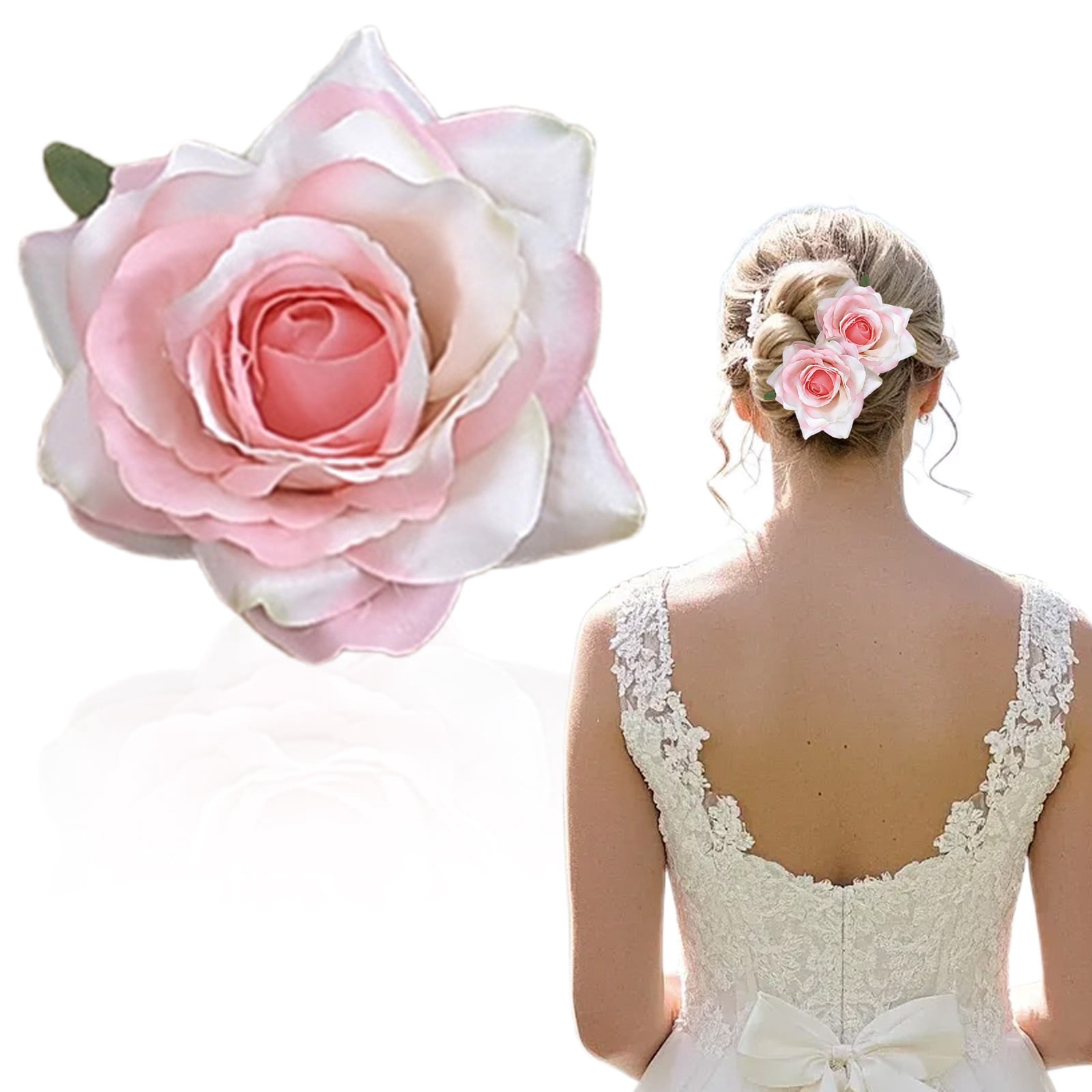 Artificial Silk Flower Head Bouquet for DIY Wedding Bridal Floral ...