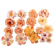 Artificial Silk Flower Heads Bulk, Fake Flower Assorted Pieces for DIY Wreath, Wedding Bouquet, Home Decor, Craft Projects & Floral Arrangements