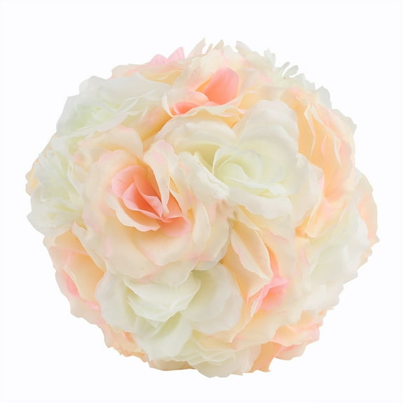 Artificial Silk Flower Rose Balls Wedding Centerpiece Party 1Pcs 20cm Ivory & Champagne