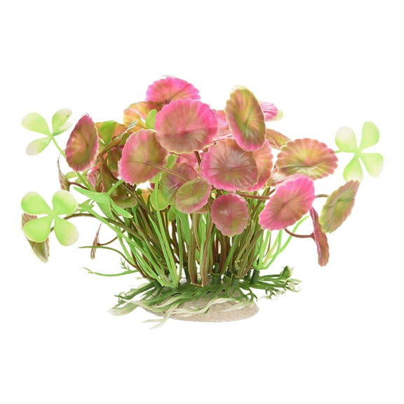 Artificial Silk Flowers Aquarium Plastic Plants, Hiding Decor for Fish Tanks And Safe for Freshwater & Amphibians, Realistic Underwater Habitat Plants Red