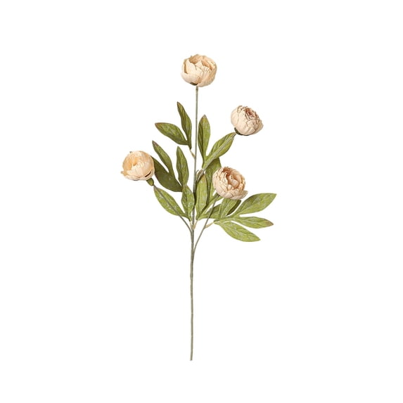 Artificial Silk Flowers Bouquet, Peony Centerpiece, Floral Arrangement for Vase â Realistic Peonies Bulk, 28 Inch Tall, 4 Heads, Wedding Party Table Decor, Home