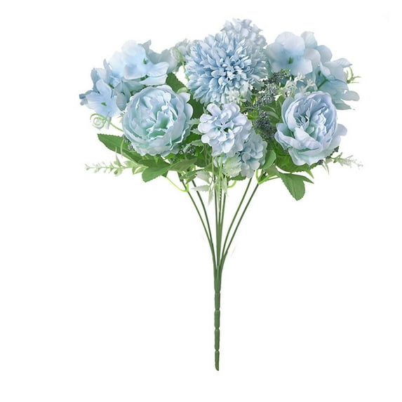 Artificial Silk Flowers Bouquet - Real-Like Fake Flowers for Wedding, Valentines, Bridal Decor - 5 Color Options - Vase Not Included - Home, Office, Party Decorations