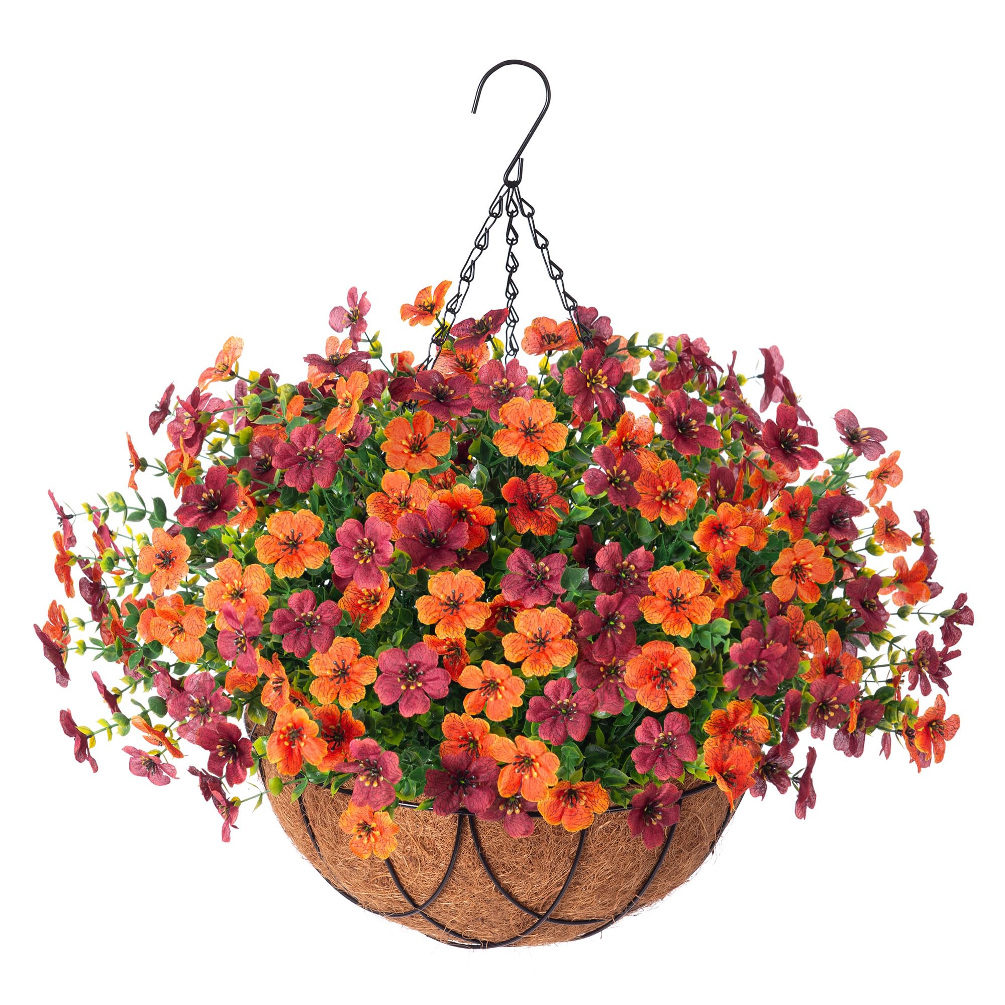 Artificial Silk Flowers Hanging Baskets Outdoors Indoors, Daisy with ...