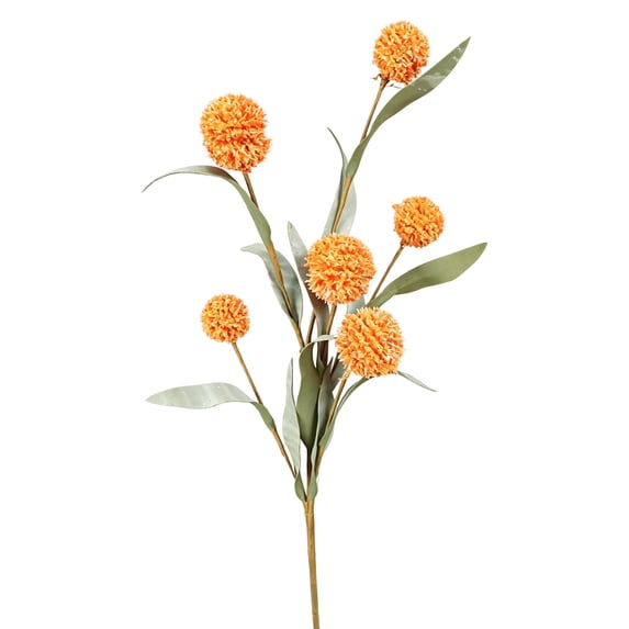 Artificial Silk Flowers Home Decor Fall Flowers Artificial for Decoration 17 Inch Artificial Flower Stems for Vase Fall Floral Arrangements Orange Fall Decor for Home, 1 Pack