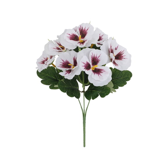 Artificial Silk Flowers Outdoor Decor - 5 Fork Tricolor Violet Wildflower for Vases | 30cm Realistic Fall Thanksgiving Decorative Flowers
