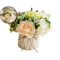 thumbnail image 1 of Artificial Silk Flowers Set, Ceramic Hemp Rope Vase, Artificial Potted Plant, Home Decoration Fake Flower Pot, 1 of 6