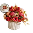thumbnail image 1 of Artificial Silk Flowers Set, Ceramic Hemp Rope Vase, Artificial Potted Plant, Home Decoration Fake Flower Pot, 1 of 6