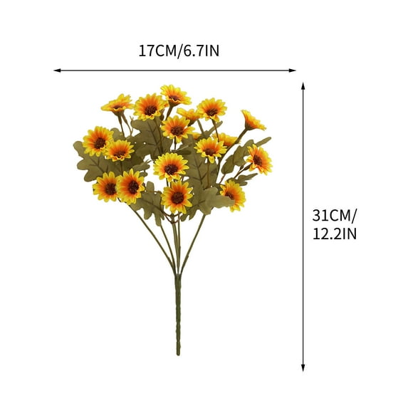 Artificial Silk Flowers, Simulation Bouquet, Long Chamomile Chrysanthemum Orchid Arrangement, Realistic Lifelike Decorative Home Wedding Party Centerpiece