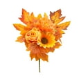 thumbnail image 1 of Artificial Silk Maple Leaf, Ongmies Artificial Mums Flowers with Stem – Orange Fall Bouquet for Home, Wedding & Thanksgiving Table Centerpieces, Artificial Fall Flowers, 1 of 4